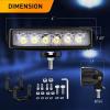 imageGOOACC 2 PCS 18w Spot Led Light Bar Work Light Pods Off Road Driving Light Fog Light Reverse Lights with 16AWG Off Road Wiring Harness2 Leads for Truck Truck Boat SUV ATV 2 Years Warranty2Pcs LED Pods