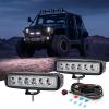 imageGOOACC 2 PCS 18w Spot Led Light Bar Work Light Pods Off Road Driving Light Fog Light Reverse Lights with 16AWG Off Road Wiring Harness2 Leads for Truck Truck Boat SUV ATV 2 Years Warranty2Pcs LED Pods Wiring Harness