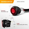 imageGOOACC 2 PCS 18w Spot Led Light Bar Work Light Pods Off Road Driving Light Fog Light Reverse Lights with 16AWG Off Road Wiring Harness2 Leads for Truck Truck Boat SUV ATV 2 Years Warranty2Pcs LED Pods Wiring Harness