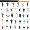 imageGOOACC 941Pcs Car Retainer Clips and Auto Body Fasteners Assortment30 Most Popular Sizes Nylon Bumper Fender Rivets with 10 Cable Ties for Ford GM Toyota Honda Chrysler Benz Nissan etc1010Pcs Clips 115 Remover