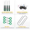 imageGOOACC 941Pcs Car Retainer Clips and Auto Body Fasteners Assortment30 Most Popular Sizes Nylon Bumper Fender Rivets with 10 Cable Ties for Ford GM Toyota Honda Chrysler Benz Nissan etc200Pcs Clips Removal Kit Green