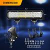 imageGOOACC 12 Inch 72W Led Light Bar Spot Flood Combo Driving Lighting Off Road Lights Led Lamp with 12V 5Pin Rocker Switch Wiring Harness kit for Truck Golf Cart SUV ATV UTV Boat 2 Years Warranty72w Light Bar