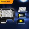 imageGOOACC 12 Inch 72W Led Light Bar Spot Flood Combo Driving Lighting Off Road Lights Led Lamp with 12V 5Pin Rocker Switch Wiring Harness kit for Truck Golf Cart SUV ATV UTV Boat 2 Years Warranty72w Light Bar Clamp Bracket Wiring Harness