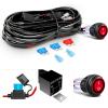 imageGOOACC 12Inch 300W Triple Row Led Light Bar Spot Flood Combo Driving Lighting Off Road Lights Led Lamp Working Light with 16AWG Wiring Harness for Truck Golf Cart SUV ATV UTV Boat 2 Years Warranty12Inch Light Bar Clamp Bracket Wiring Harness