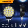 imageGOOACC 2 PCS 45Inch 42W Led Round Lights Off Road led Flood Light 4200LM Driving Roof Pods Lamp Bumper Lights with 16AWG Wiring Harness Kit2 Leads for Trucks Tractor ATV Jeep 2 Years Warranty2Pcs LED Pods
