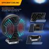 imageGOOACC 2 PCS 45Inch 42W Led Round Lights Off Road led Flood Light 4200LM Driving Roof Pods Lamp Bumper Lights with 16AWG Wiring Harness Kit2 Leads for Trucks Tractor ATV Jeep 2 Years Warranty2Pcs LED Pods