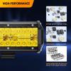 imageGOOACC 20Inch 420W Amber LED Light Bar 42000LM Super Bright Triple Row Flood Spot Combo Off Road Driving Led Work Light with Led Wiring Harness 2 Years Warranty20Inch Amber Light Bar Wiring Harness