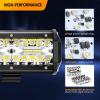 imageGOOACC 20Inch 420W Amber LED Light Bar 42000LM Super Bright Triple Row Flood Spot Combo Off Road Driving Led Work Light with Led Wiring Harness 2 Years Warranty20Inch Light Bar 4Pcs LED Pods