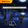 imageGOOACC 22 Inch 120W Spot Flood Combo Off Road Led Light Bar Work Light Driving Lamp with 16 AWG Wiring Harness Kit for Truck Jeep ATV SUV 2 Years Warranty White Auto701180W 32Inch Light Bar