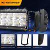 imageGOOACC 22 Inch 120W Spot Flood Combo Off Road Led Light Bar Work Light Driving Lamp with 16 AWG Wiring Harness Kit for Truck Jeep ATV SUV 2 Years Warranty White Auto701white