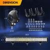 imageGOOACC 25 Inch 162W Led Light Bar Spot Flood Combo Driving Lights Off Road Lights with 12V 5Pin Rocker Switch LED Light Bar Wiring Harness Kit for Truck Golf Cart ATV UTV Boat 2 Years Warranty