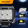 imageGOOACC 2PCS 18W LED Pods Flood Light Bar Fog Light Driving Lighting with 16AWG Off Road Wiring Harness2 Leads for Truck Golf Cart SUV ATV UTV Boat 2 Years Warranty