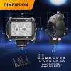 imageGOOACC 2PCS 18W LED Pods Flood Light Bar Fog Light Driving Lighting with 16AWG Off Road Wiring Harness2 Leads for Truck Golf Cart SUV ATV UTV Boat 2 Years Warranty