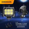 imageGOOACC 2PCS 18W LED Pods Spot Light Bar Fog Light Mounting Bracket Horizontal Bar Tube Clamp with 16AWG Off Road Wiring Harness2 Leads for Truck Golf Cart SUV ATV UTV Boat White Auto6024Pcs LED Pods Wiring Harness