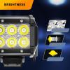 imageGOOACC 2PCS 18W LED Pods Spot Light Bar Fog Light Mounting Bracket Horizontal Bar Tube Clamp with 16AWG Off Road Wiring Harness2 Leads for Truck Golf Cart SUV ATV UTV Boat White Auto6024Pcs LED Pods Wiring Harness
