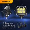 imageGOOACC 2PCS 18W LED Pods Spot Light Bar Fog Light Mounting Bracket Horizontal Bar Tube Clamp with 16AWG Off Road Wiring Harness2 Leads for Truck Golf Cart SUV ATV UTV Boat White Auto60218W LED Pods Clamp Bracket Wiring Harness