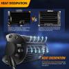 imageGOOACC 2PCS 65 Inch Amber LED Pods 120W Triple Row Flood Light Bar Fog Light Driving Lighting with 16AWG Off Road Wiring Harness2 Leads for Truck Golf Cart SUV ATV UTV Boat 2 Years Warranty2Pcs Amber LED Pods Wiring Harness