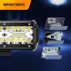 imageGOOACC 2PCS 65 Inch Amber LED Pods 120W Triple Row Flood Light Bar Fog Light Driving Lighting with 16AWG Off Road Wiring Harness2 Leads for Truck Golf Cart SUV ATV UTV Boat 2 Years Warranty2Pcs LED Pods Clamp Bracket Wiring Harness