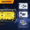 imageGOOACC 2PCS 65 Inch Amber LED Pods 120W Triple Row Flood Light Bar Fog Light Driving Lighting with 16AWG Off Road Wiring Harness2 Leads for Truck Golf Cart SUV ATV UTV Boat 2 Years Warranty2Pcs Amber LED Pods Wiring Harness