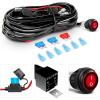 imageGOOACC LED Light Bar 32Inch 180W Curved Off Road Lights for Trucks Flood Spot Combo Beam Driving Lamp Work Lights with Heavy Duty 12V 5Pin Rocker Switch Wiring Harness Kit 2 Years Warranty52Inch Light Bar 2Pcs LED Pods Wiring Harness