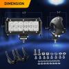 imageGOOACC LED Light Pods 2PCS 36W 65Inch LED Light Bar Flood LED Fog Lights Off Road Light Driving Light with 16AWG Wiring Harness2 Leads for Truck Golf Cart SUV ATV UTV Boat Auto50236W LED Pods