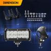 imageGOOACC LED Light Pods 2PCS 36W 65Inch LED Light Bar Flood LED Fog Lights Off Road Light Driving Light with 16AWG Wiring Harness2 Leads for Truck Golf Cart SUV ATV UTV Boat Auto50236W LED Pods Wiring Harness
