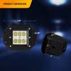 imageGOOACC Led Light Bar 2 PCS 18W Flood Led Pods LED Work Light Flush Mount Off Road Backup Fog Lights Driving Lamp for Truck Dodge Ram Bumper Boat 4x4 2 Years Warranty2Pcs LED Pods
