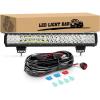 imageGOOACC 20 Inch 126W Led Light Bar Spot Flood Combo Driving Lighting Off Road Lights Led Lamp Working Light with 16AWG Wiring Harness for Truck Golf Cart SUV ATV UTV Boat 2 Years Warranty126w Light Bar Wiring Harness