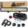 imageGOOACC 20Inch 420W Amber LED Light Bar 42000LM Super Bright Triple Row Flood Spot Combo Off Road Driving Led Work Light with Led Wiring Harness 2 Years Warranty20Inch Light Bar Clamp Bracket Wiring Harness