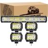 imageGOOACC 20Inch 420W Amber LED Light Bar 42000LM Super Bright Triple Row Flood Spot Combo Off Road Driving Led Work Light with Led Wiring Harness 2 Years Warranty20Inch Light Bar 4Pcs LED Pods