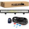 imageGOOACC 25 Inch 162W Led Light Bar Spot Flood Combo Driving Lights Off Road Lights with 12V 5Pin Rocker Switch LED Light Bar Wiring Harness Kit for Truck Golf Cart ATV UTV Boat 2 Years Warranty