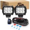 18W LED Pods+ Rocker Switch Wiring Harness