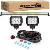 imageGOOACC LED Light Bar 32Inch 180W Curved Off Road Lights for Trucks Flood Spot Combo Beam Driving Lamp Work Lights with Heavy Duty 12V 5Pin Rocker Switch Wiring Harness Kit 2 Years Warranty52Inch Light Bar 2Pcs LED Pods Wiring Harness