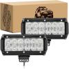 imageGOOACC LED Light Pods 2PCS 36W 65Inch LED Light Bar Flood LED Fog Lights Off Road Light Driving Light with 16AWG Wiring Harness2 Leads for Truck Golf Cart SUV ATV UTV Boat Auto50236W LED Pods