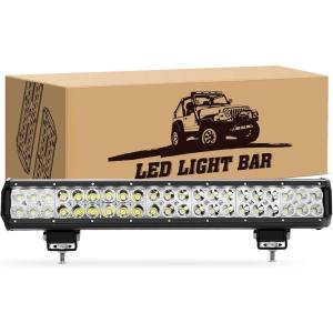 imageGOOACC 20 Inch 126W Led Light Bar Spot Flood Combo Driving Lighting Off Road Lights Led Lamp Working Light with 16AWG Wiring Harness for Truck Golf Cart SUV ATV UTV Boat 2 Years Warranty126w Light Bar