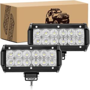imageGOOACC LED Light Pods 2PCS 36W 65Inch LED Light Bar Flood LED Fog Lights Off Road Light Driving Light with 16AWG Wiring Harness2 Leads for Truck Golf Cart SUV ATV UTV Boat Auto50236W LED Pods