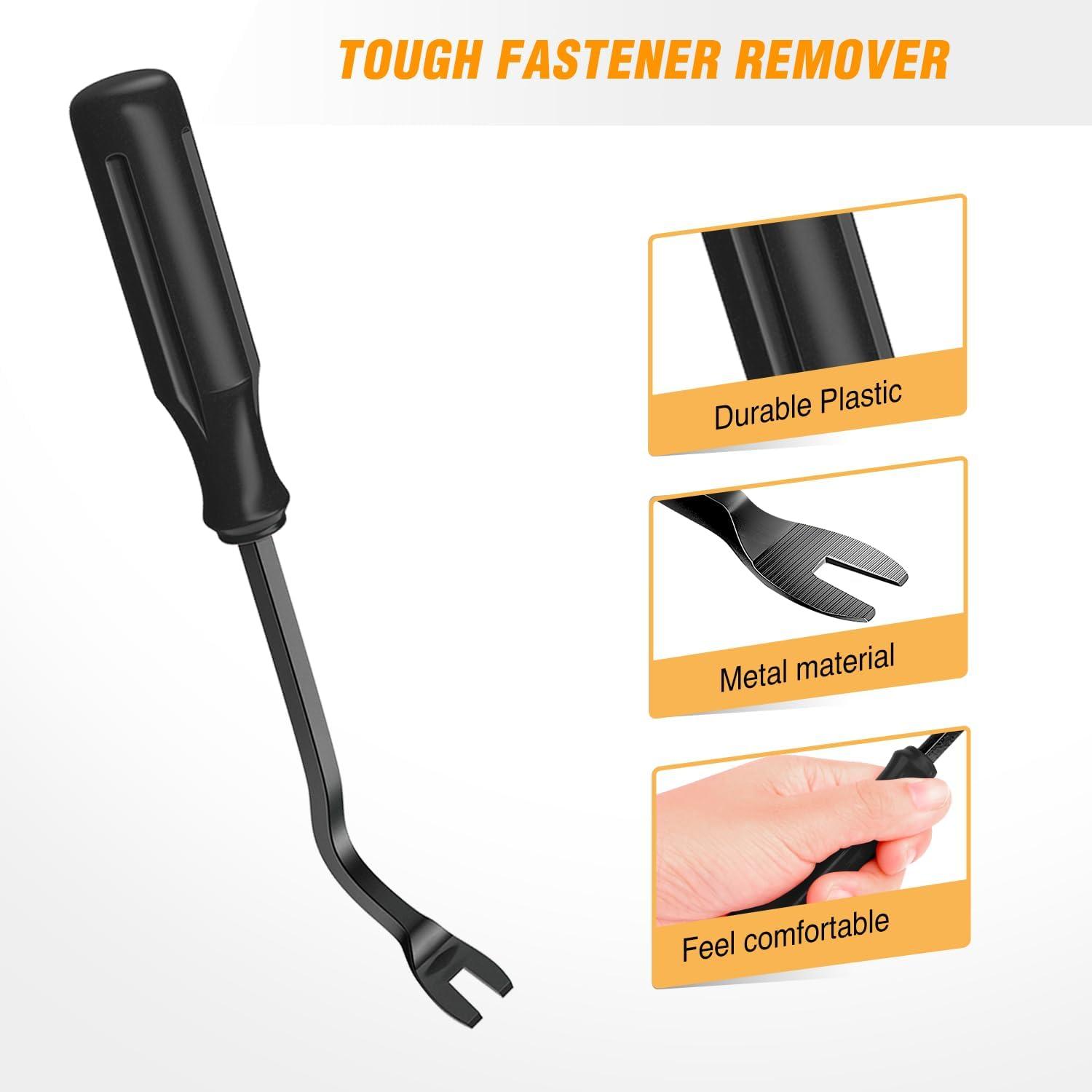 imageGOOACC 11PCS Auto Trim Removal Tool Kit NoScratch Pry Tool Kit for Car Audio Dash Door Panel Window Molding Fastener Remover Tool KitBlackBlack
