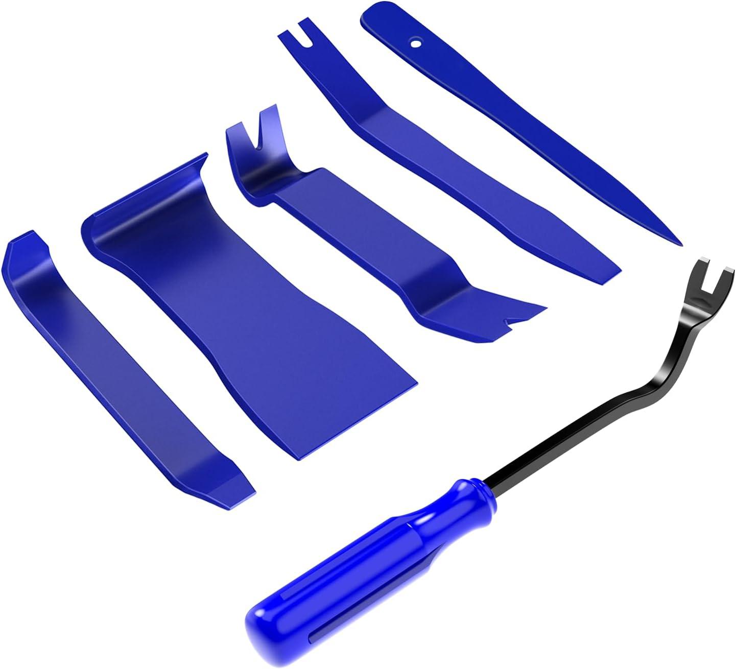 imageGOOACC 11PCS Auto Trim Removal Tool Kit NoScratch Pry Tool Kit for Car Audio Dash Door Panel Window Molding Fastener Remover Tool KitBlackBlue