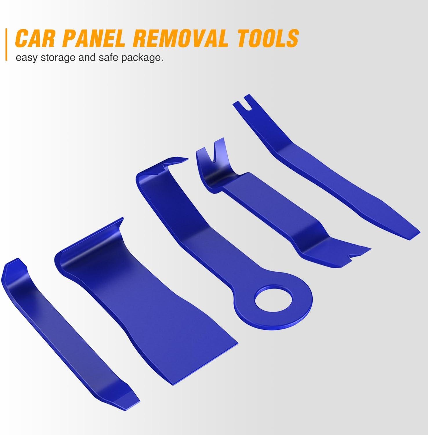 imageGOOACC 11PCS Auto Trim Removal Tool Kit NoScratch Pry Tool Kit for Car Audio Dash Door Panel Window Molding Fastener Remover Tool KitBlackBlue