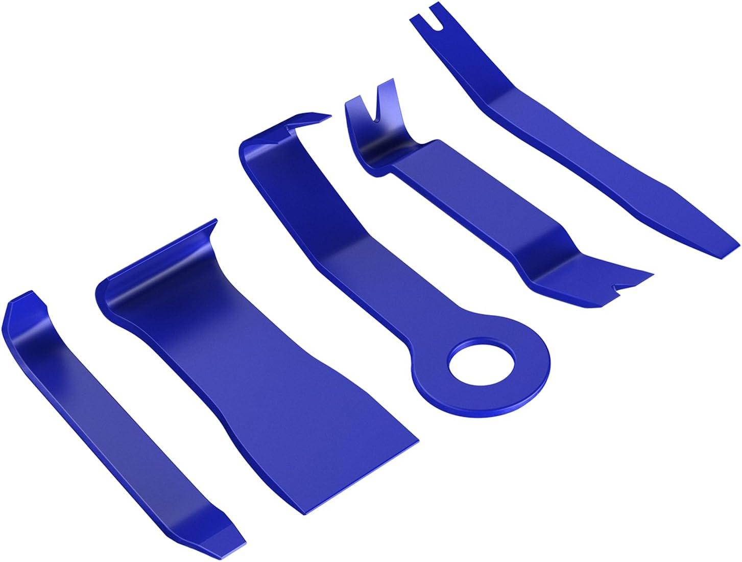 imageGOOACC 11PCS Auto Trim Removal Tool Kit NoScratch Pry Tool Kit for Car Audio Dash Door Panel Window Molding Fastener Remover Tool KitBlackBlue