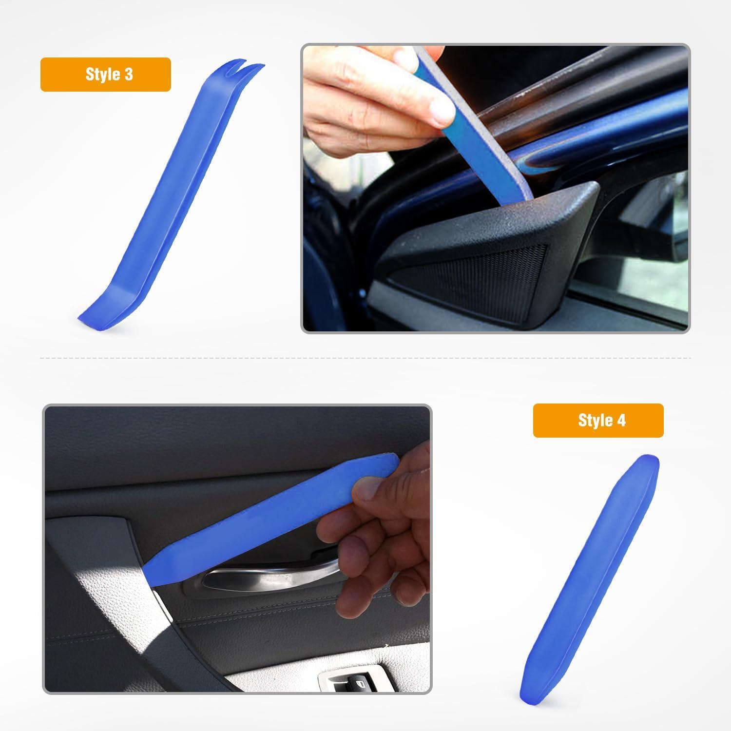 imageGOOACC 11PCS Auto Trim Removal Tool Kit NoScratch Pry Tool Kit for Car Audio Dash Door Panel Window Molding Fastener Remover Tool KitBlackBlue