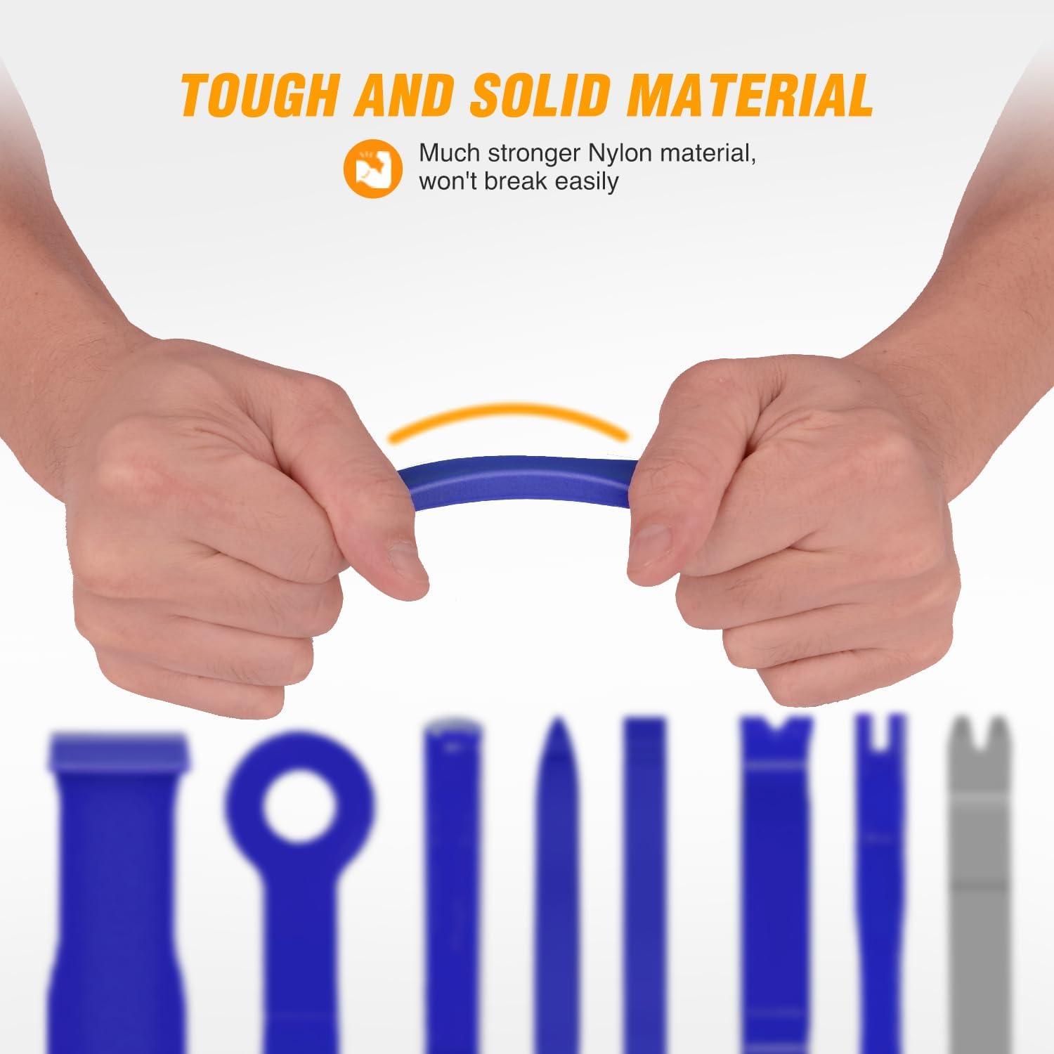 imageGOOACC 11PCS Auto Trim Removal Tool Kit NoScratch Pry Tool Kit for Car Audio Dash Door Panel Window Molding Fastener Remover Tool KitBlackBlue