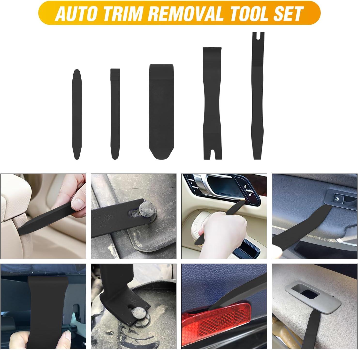 imageGOOACC 6PCS Auto Trim Removal Tool Kit NoScratch Tool Kit for Car Audio Dash Panel Window Molding Fastener Remover Tool KitBlueBlack