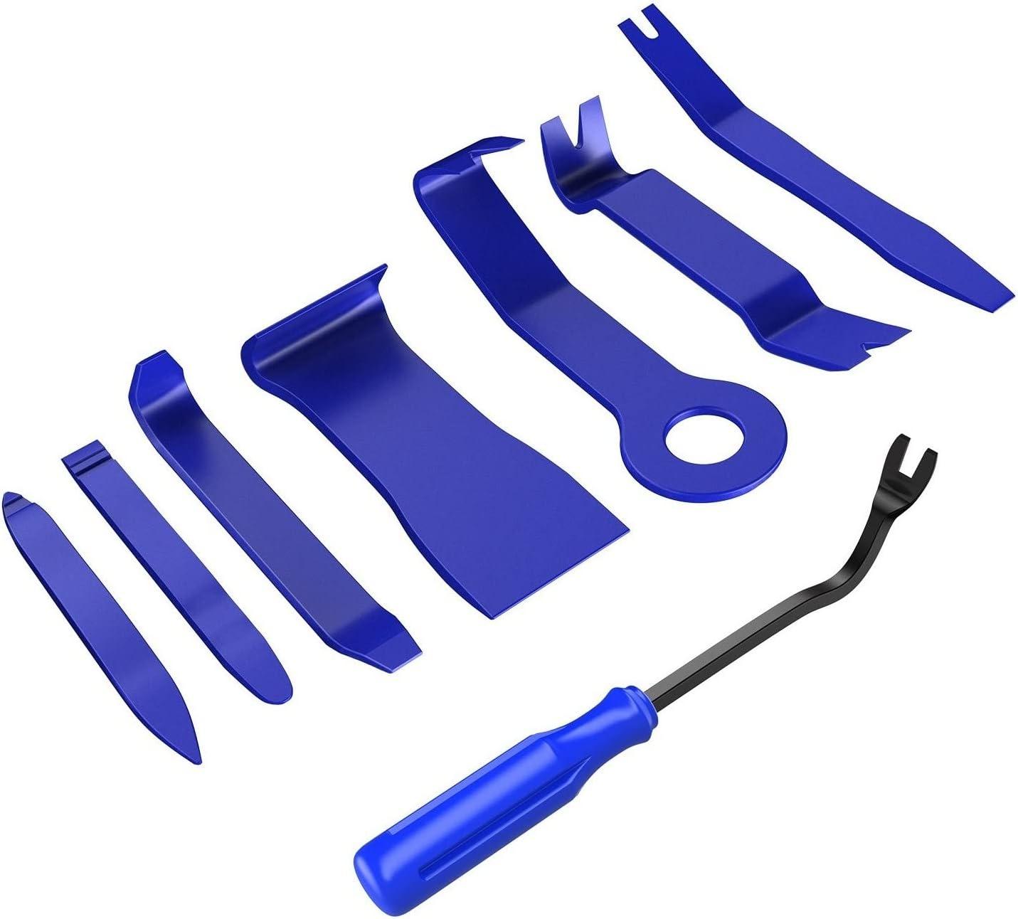 imageGOOACC 6PCS Auto Trim Removal Tool Kit NoScratch Tool Kit for Car Audio Dash Panel Window Molding Fastener Remover Tool KitBlueBlue