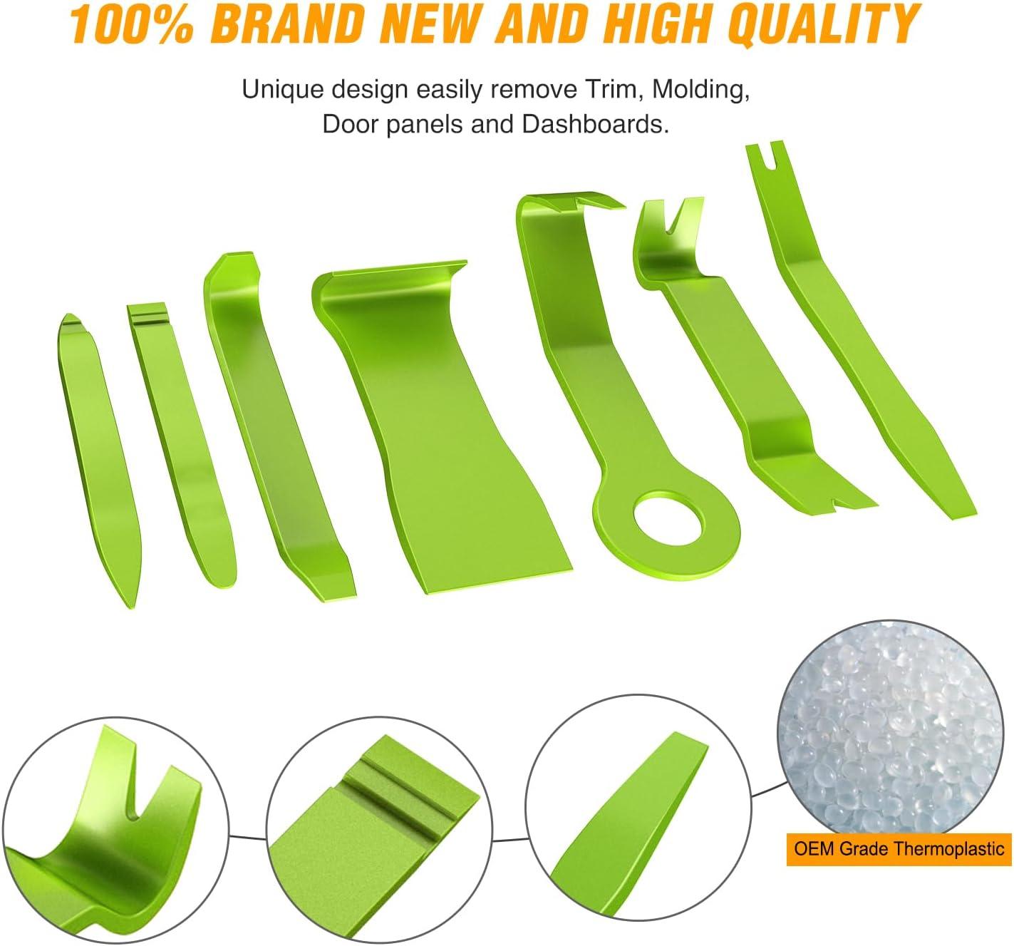 imageGOOACC 6PCS Auto Trim Removal Tool Kit NoScratch Tool Kit for Car Audio Dash Panel Window Molding Fastener Remover Tool KitBlueGreen
