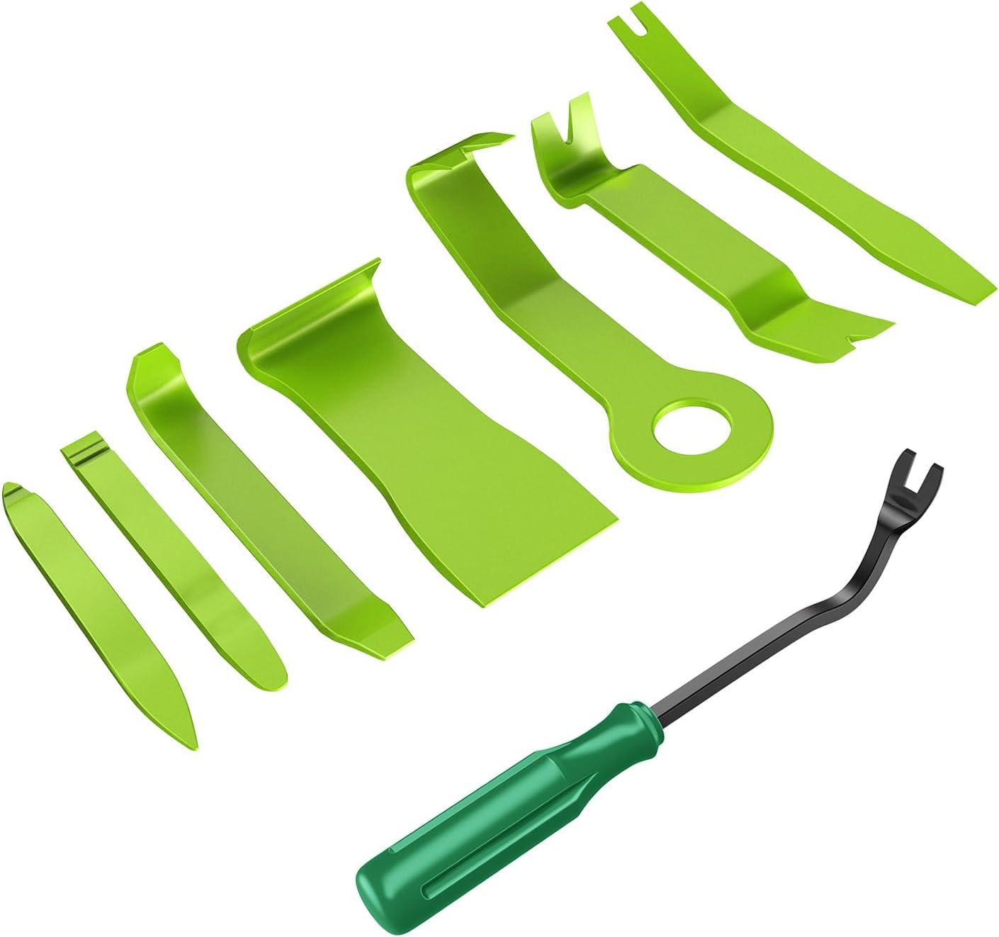 imageGOOACC 6PCS Auto Trim Removal Tool Kit NoScratch Tool Kit for Car Audio Dash Panel Window Molding Fastener Remover Tool KitBlueGreen