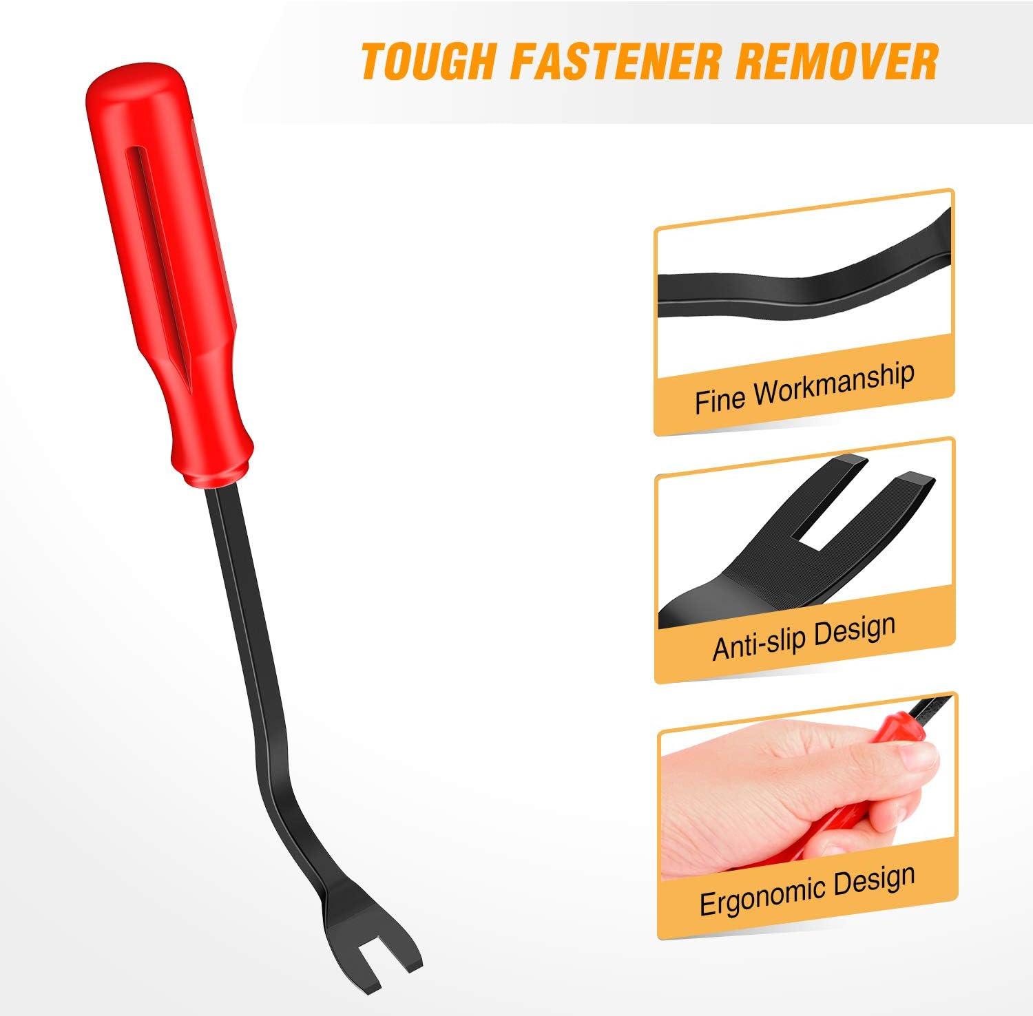 imageGOOACC 6PCS Auto Trim Removal Tool Kit NoScratch Tool Kit for Car Audio Dash Panel Window Molding Fastener Remover Tool KitBlueRed