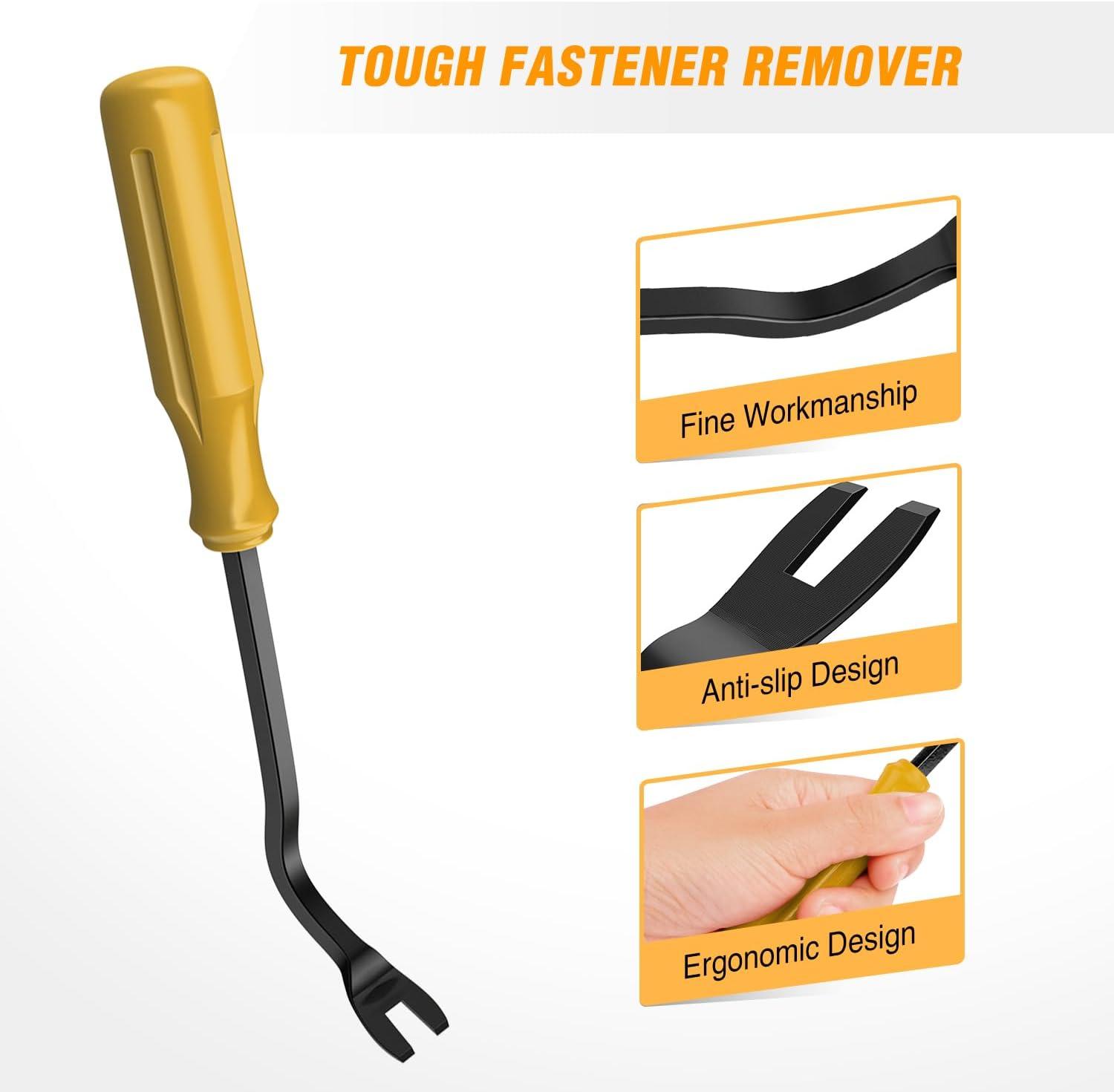 imageGOOACC 6PCS Auto Trim Removal Tool Kit NoScratch Tool Kit for Car Audio Dash Panel Window Molding Fastener Remover Tool KitBlueYellow