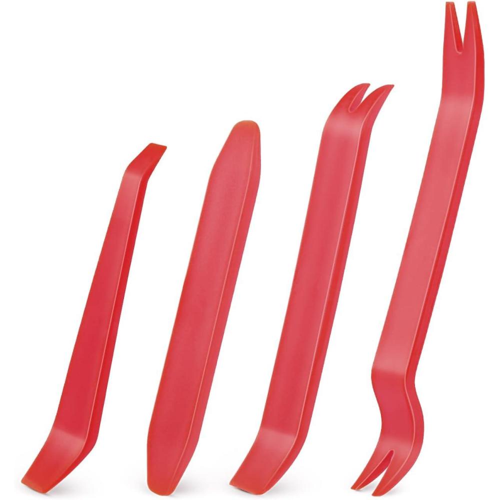 imageGOOACC 11PCS Auto Trim Removal Tool Kit NoScratch Pry Tool Kit for Car Audio Dash Door Panel Window Molding Fastener Remover Tool KitBlackRed