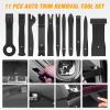 imageGOOACC 11PCS Auto Trim Removal Tool Kit NoScratch Pry Tool Kit for Car Audio Dash Door Panel Window Molding Fastener Remover Tool KitBlackBlack